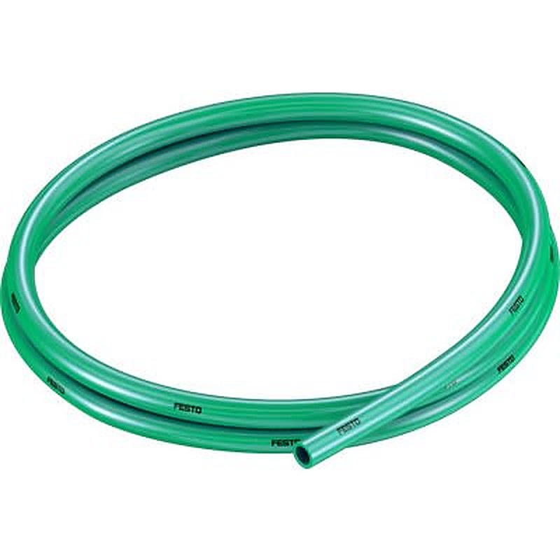 Festo Thermoplastic Elastomer, Flexible Tubing, 4 mm ID, 8 mm OD, Green