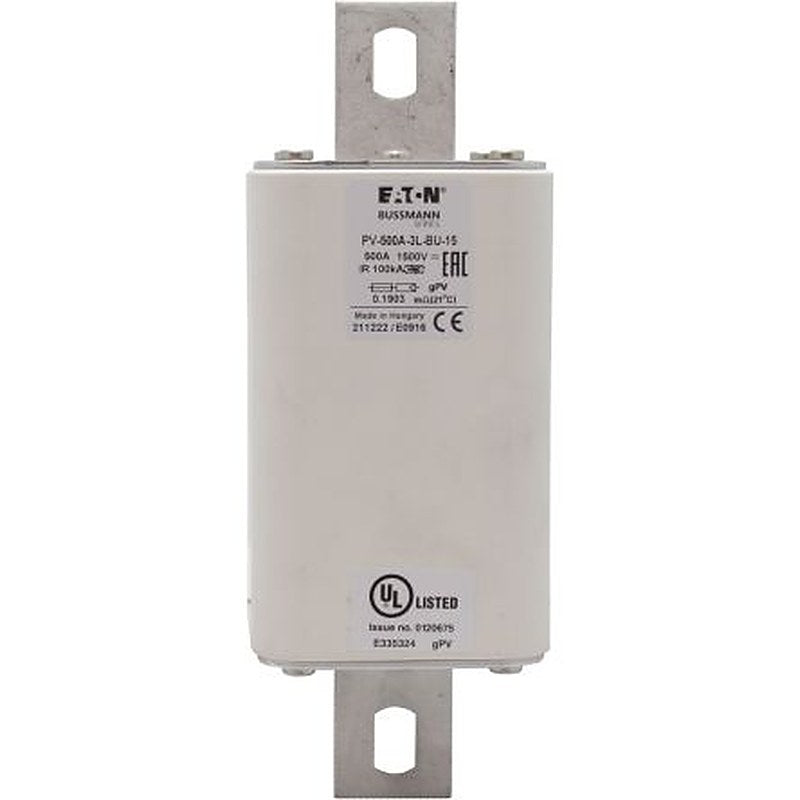 Eaton 500A Tag Fuse 201 x 74 x 74 mm 1500V, 170 mm