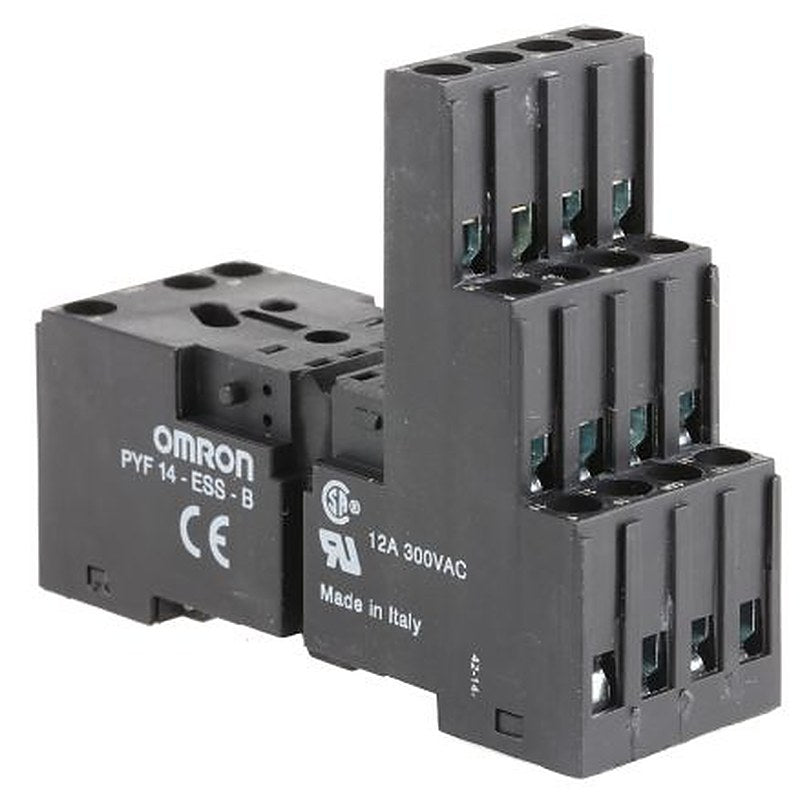 Omron PYF14 14 Way 250V ac DIN Rail Relay Socket, for use with MY2, MY4