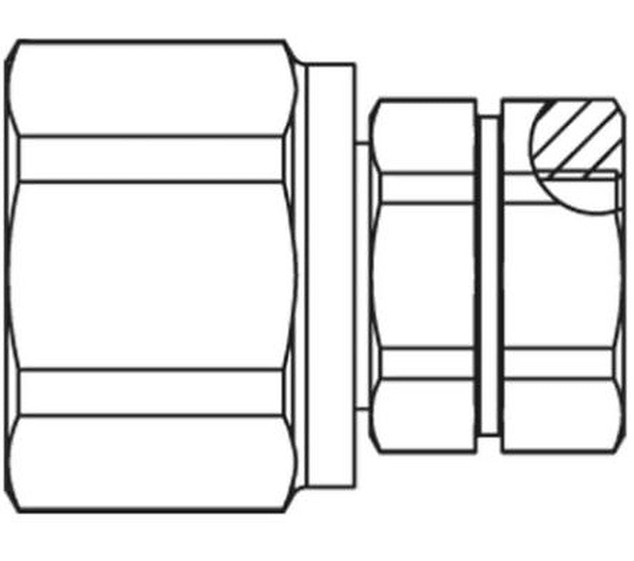 Parker Steel Hydraulic Quick Connect Coupling Male/Female 3/4 in, 5366 psi