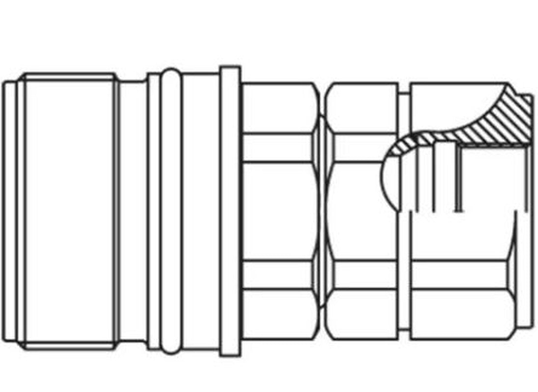 Parker Steel Hydraulic Quick Connect Coupling Female BSP 1/2 in, 450 bar