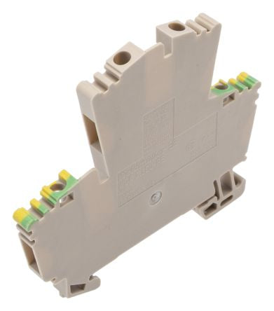 Weidmüller 4-Way WDK 2.5DU-PE Double Deck Earth Terminal Block, 2.5mm², 12AWG, 22 AWG Wire, Screw, Wemid Housing