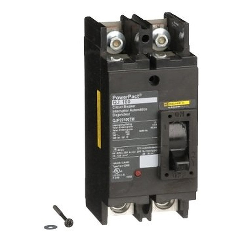 Circuit breaker, PowerPacT Q, 100A, 2 pole, 240VAC, 100kA, lugs, thermal magnetic, 80%, bottom of panel (Circuit breaker PowerPacT Q) is a Schneider Electric product. Designed for reliable performance and long service life. Available across Iraq — contact us for pricing and delivery options.