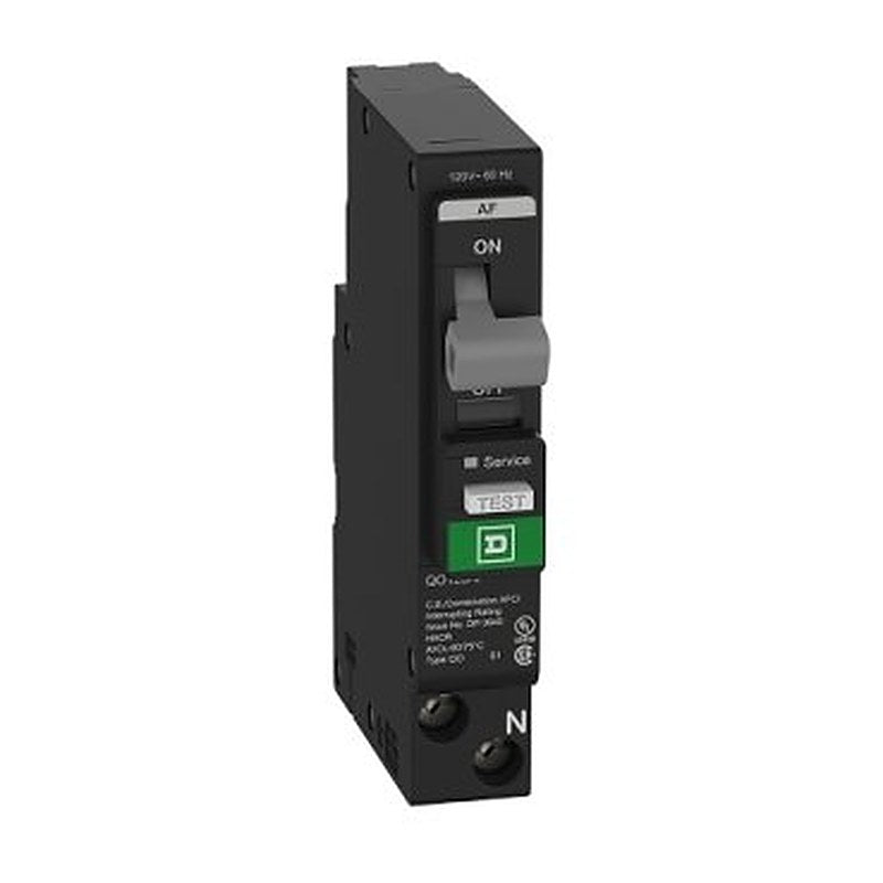 Mini circuit breaker, QO, 15A, 1 pole, 120VAC, 22kA, plug in, combo ARC fault, plug on neutral [TAA] (Mini circuit breaker QO) is a Schneider Electric product. Designed for reliable performance and long service life. Available across Iraq — contact us for pricing and delivery options.