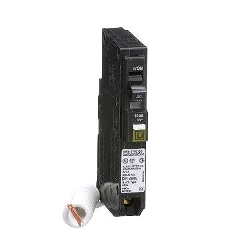 Mini circuit breaker, QO, 20A, 1 pole, 120VAC, 10kA, plug in, combo ARC fault, pigtail [TAA] (Mini circuit breaker QO) is a Schneider Electric product. Designed for reliable performance and long service life. Available across Iraq — contact us for pricing and delivery options.