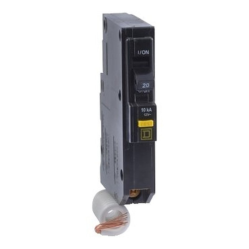 Mini circuit breaker, QO, 20A, 1 pole, 120VAC, 10kA, plug in, 6mA grd fault A, pigtail, consumer pack [TAA] (Mini circuit breaker QO) is a Schneider Electric product. Designed for reliable performance and long service life. Available across Iraq — contact us for pricing and delivery options.