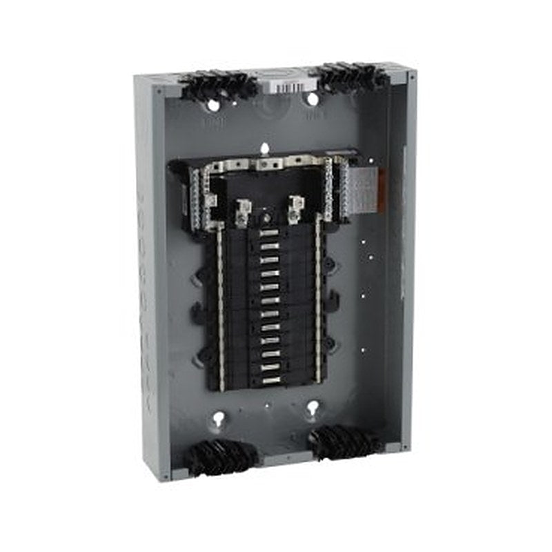 Load center, QO, 1 phase, 24 spaces, 34 circuits, 125A convertible main lugs, PoN, NEMA1, Qwik-grip, gnd bar (Load center QO) is a Schneider Electric product. Designed for reliable performance and long service life. Available across Iraq — contact us for pricing and delivery options.