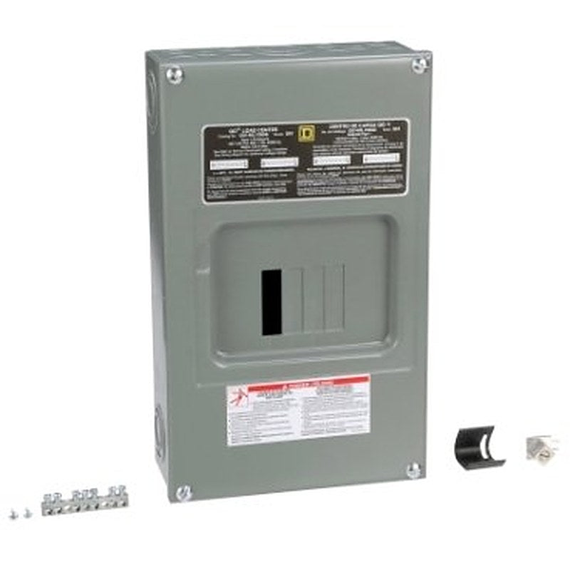 Load center, QO, 1 phase, 4 spaces, 8 circuits, 125A fixed main lugs, NEMA1, gnd bar, surface cover (Load center QO) is a Schneider Electric product. Designed for reliable performance and long service life. Available across Iraq — contact us for pricing and delivery options.