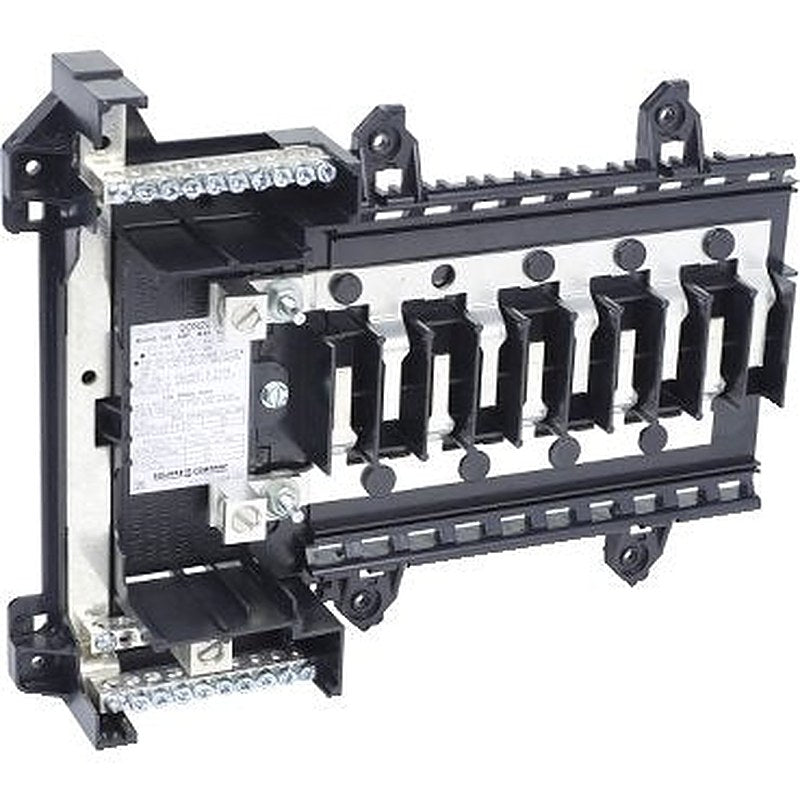 Load center interior, QO, 1 phase, 8 spaces, 16 circuits, 150A convertible main breaker, NEMA3R, feedthru lugs, UL (NEMA3R) is a Schneider Electric product. Designed for reliable performance and long service life. Available across Iraq — contact us for pricing and delivery options.
