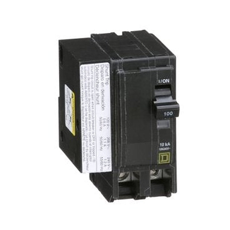 Mini circuit breaker, QO, 100A, 2 pole, 120/240VAC, 10kA, plug in, AC shunt (Mini circuit breaker QO) is a Schneider Electric product. Designed for reliable performance and long service life. Available across Iraq — contact us for pricing and delivery options.