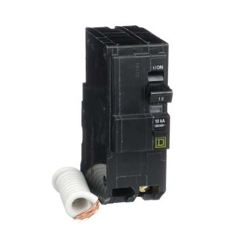 Mini circuit breaker, QO, 15A, 2 pole, 120/240VAC, 10kA, plug in, 30mA grd fault B [TAA] (Mini circuit breaker QO) is a Schneider Electric product. Designed for reliable performance and long service life. Available across Iraq — contact us for pricing and delivery options.