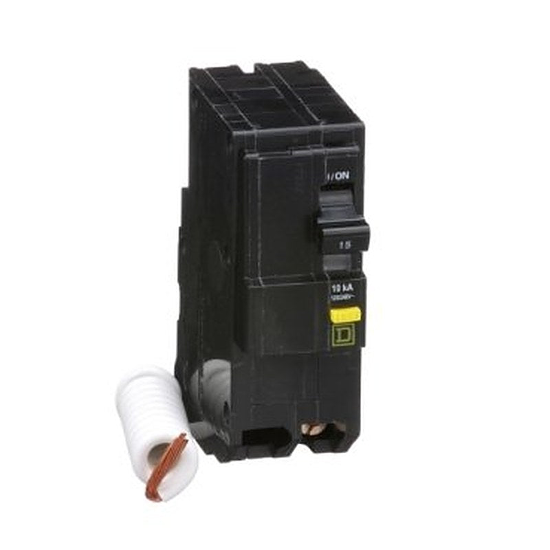 Mini circuit breaker, QO, 15A, 2 pole, 120/240VAC, 10kA, plug in, 6mA grd fault A, pigtail [TAA] (Mini circuit breaker QO) is a Schneider Electric product. Designed for reliable performance and long service life. Available across Iraq — contact us for pricing and delivery options.