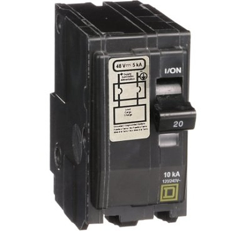 Mini circuit breaker, QO, 20A, 2 pole, 120/240VAC, 10kA, plug in, 48VDC rating (Mini circuit breaker QO) is a Schneider Electric product. Designed for reliable performance and long service life. Available across Iraq — contact us for pricing and delivery options.
