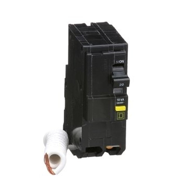 Mini circuit breaker, QO, 20A, 2 pole, 120/240VAC, 10kA, plug in, 6mA grd fault A, pigtail, consumer pack [TAA] (Mini circuit breaker QO) is a Schneider Electric product. Designed for reliable performance and long service life. Available across Iraq — contact us for pricing and delivery options.