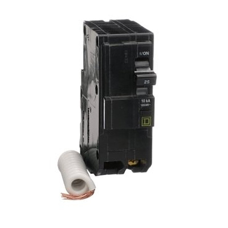 Mini circuit breaker, QO, 25A, 2 pole, 120/240VAC, 10kA, plug in, 30mA grd fault B [TAA] (Mini circuit breaker QO) is a Schneider Electric product. Designed for reliable performance and long service life. Available across Iraq — contact us for pricing and delivery options.