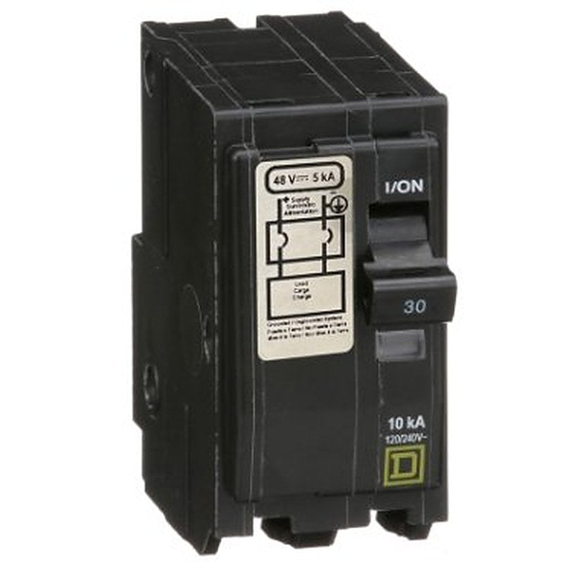 Mini circuit breaker, QO, 30A, 2 pole, 120/240VAC, 10kA, plug in, 48VDC rating (Mini circuit breaker QO) is a Schneider Electric product. Designed for reliable performance and long service life. Available across Iraq — contact us for pricing and delivery options.