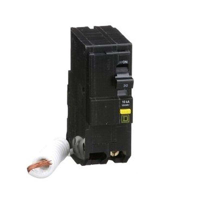 Mini circuit breaker, QO, 30A, 2 pole, 120/240VAC, 10kA, plug in, 6mA grd fault A, pigtail [TAA] (Mini circuit breaker QO) is a Schneider Electric product. Designed for reliable performance and long service life. Available across Iraq — contact us for pricing and delivery options.