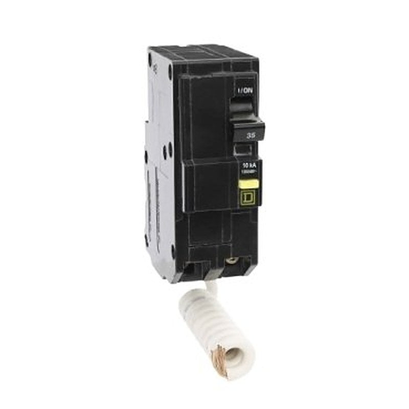 Mini circuit breaker, QO, 35A, 2 pole, 120/240VAC, 10kA, plug in, 6mA grd fault A, pigtail [TAA] (Mini circuit breaker QO) is a Schneider Electric product. Designed for reliable performance and long service life. Available across Iraq — contact us for pricing and delivery options.