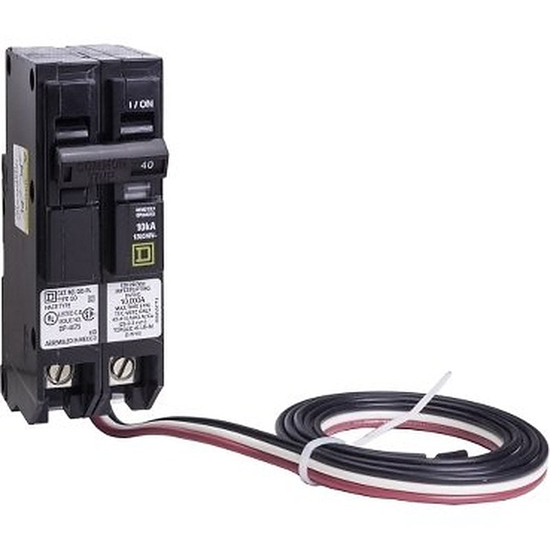 Mini circuit breaker, QO, 40A, 2 pole, 120/240VAC, 10kA, plug in, Powerlink, 48in leads (Mini circuit breaker QO) is a Schneider Electric product. Designed for reliable performance and long service life. Available across Iraq — contact us for pricing and delivery options.