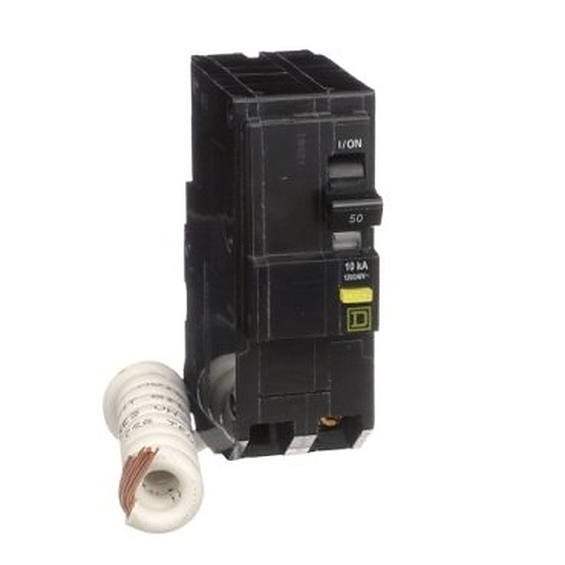 Mini circuit breaker, QO, 50A, 2 pole, 120/240VAC, 10kA, plug in, 6mA grd fault A, pigtail, clam [TAA] (Mini circuit breaker QO) is a Schneider Electric product. Designed for reliable performance and long service life. Available across Iraq — contact us for pricing and delivery options.