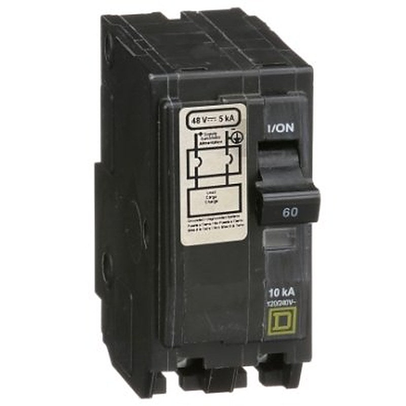 Mini circuit breaker, QO, 60A, 2 pole, 120/240VAC, 10kA, plug in, 48VDC rating (Mini circuit breaker QO) is a Schneider Electric product. Designed for reliable performance and long service life. Available across Iraq — contact us for pricing and delivery options.