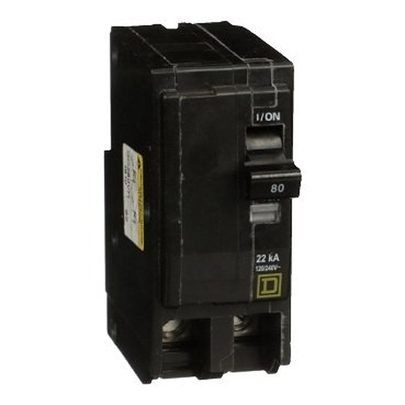 Mini circuit breaker, QO, 80A, 2 pole, 120/240VAC, 22kA, plug in (Mini circuit breaker QO) is a Schneider Electric product. Designed for reliable performance and long service life. Available across Iraq — contact us for pricing and delivery options.
