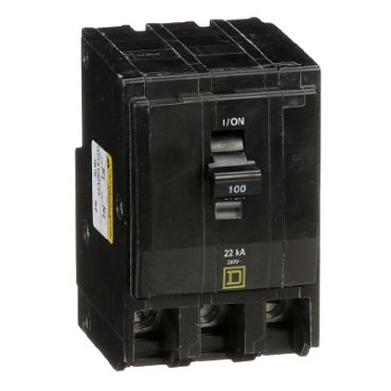 Mini circuit breaker, QO, 100A, 3 pole, 120/240VAC, 22kA, plug in (Mini circuit breaker QO) is a Schneider Electric product. Designed for reliable performance and long service life. Available across Iraq — contact us for pricing and delivery options.