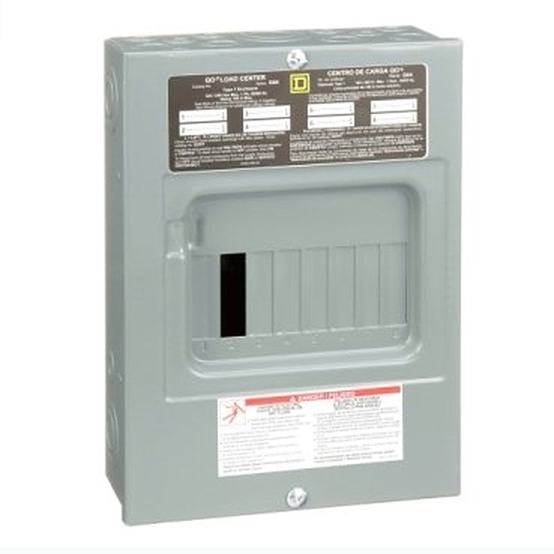 Load center, QO, 1 phase, 8 spaces, 16 circuits, 100A fixed main lugs, NEMA1, gnd bar, surface cover, CSA (Load center QO) is a Schneider Electric product. Designed for reliable performance and long service life. Available across Iraq — contact us for pricing and delivery options.