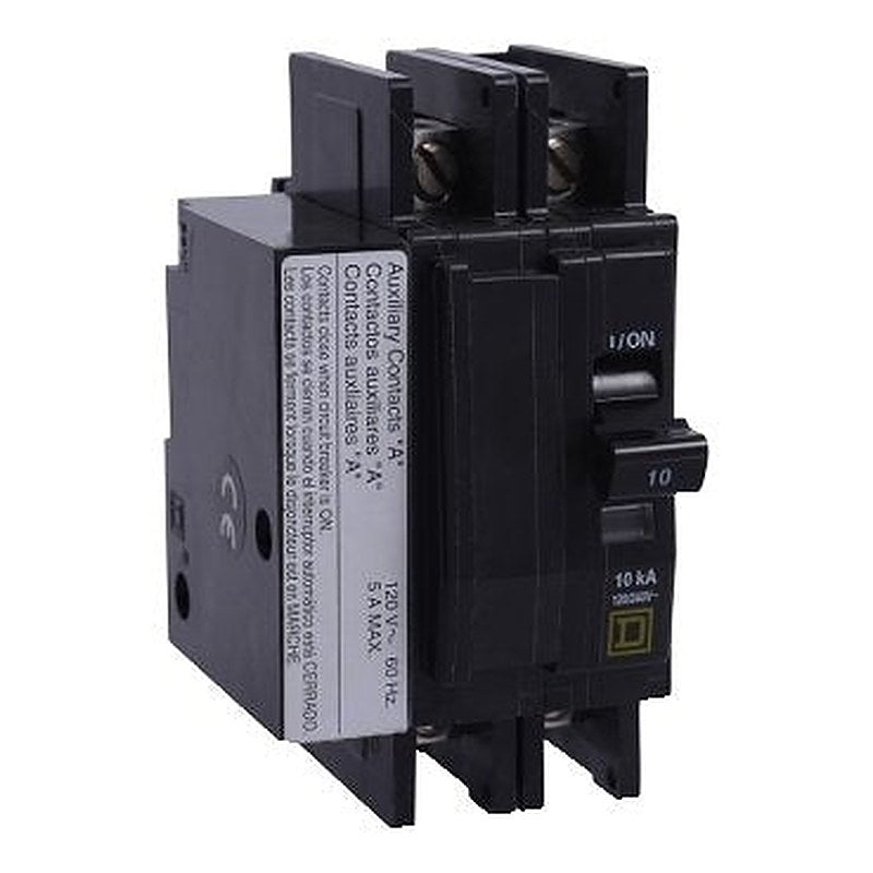 Mini circuit breaker, QOU, 10A, 2 pole, 120/240 VAC, 10kA, auxiliary switch (Mini circuit breaker QOU) is a Schneider Electric product. Designed for reliable performance and long service life. Available across Iraq — contact us for pricing and delivery options.