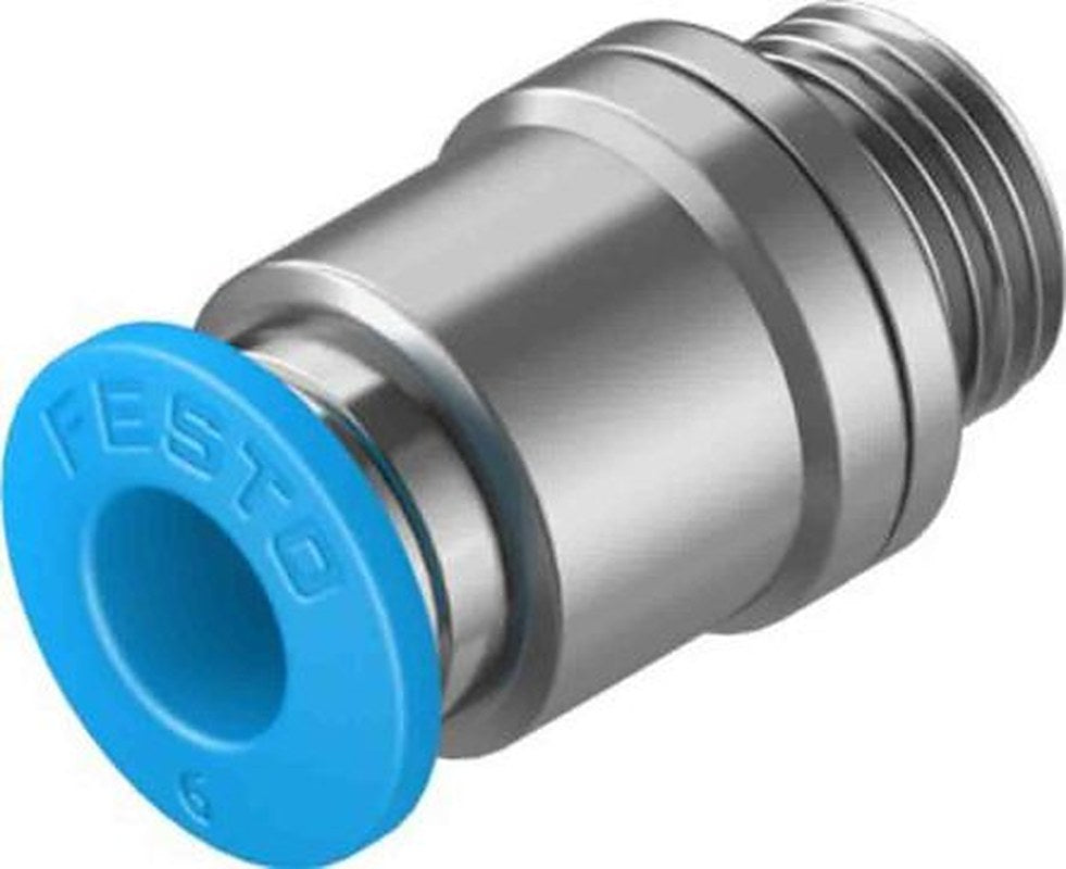 Festo QS Series, 133009 Pneumatic Fitting 6mm Push Pull, Male, G 1/8, G