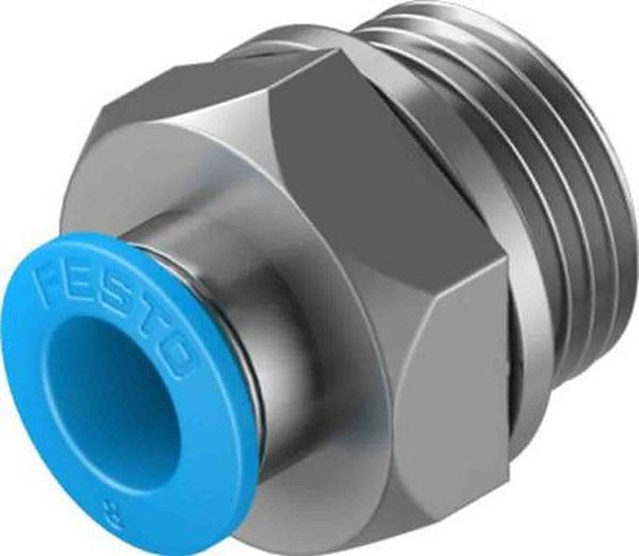 Festo QS Series, 132043 Pneumatic Fitting 8mm Push-in, Male, G 3/8, G