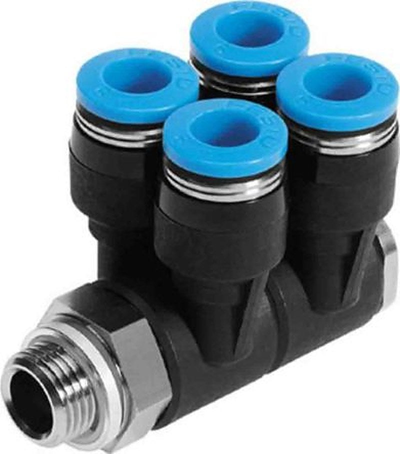 Festo QSLV4-3/8-8 Series, 153236, Pneumatic Connection, Tube Port, R3/8 Male Thread