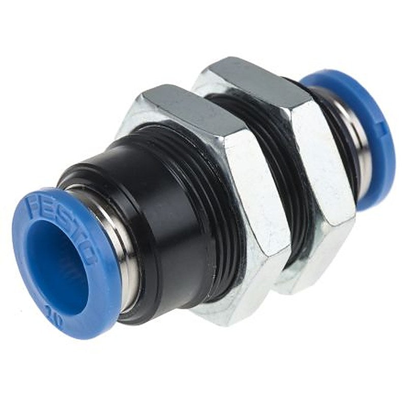 Festo QSS Series, 153160 Pneumatic Fitting, POM, Polypropylene, Nickel Plated Brass, Stainless Steel, Polybutylene
