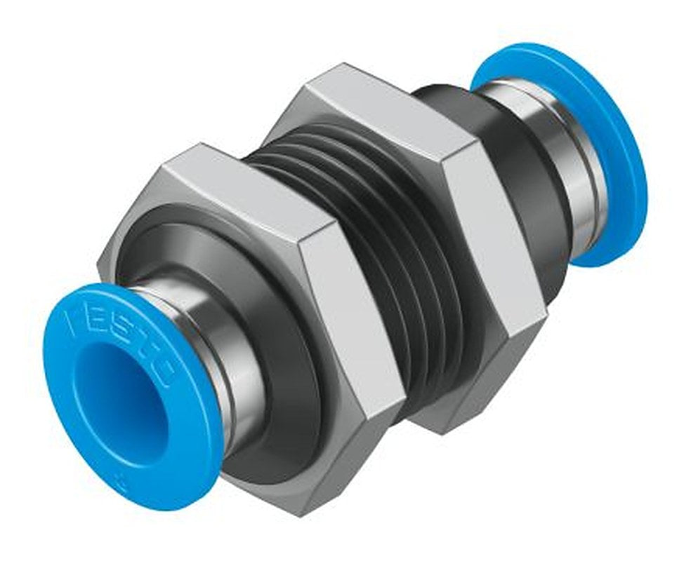 Festo QSS Series, 153159 Pneumatic Fitting, Nitrile Rubber (NBR), Stainless Steel, High Alloy Stainless Steel, POM,
