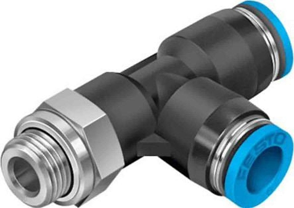 Festo, 186177 0.5 in Thread with External Hex, Nitrile Rubber (NBR), Polyoxymethylene, Polybutylene Terephthalate, Steel