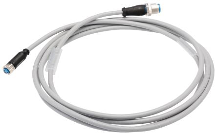 SICK Female 4 way M8, Straight to Male 4 way M12, Straight Connector Cable, 2 m