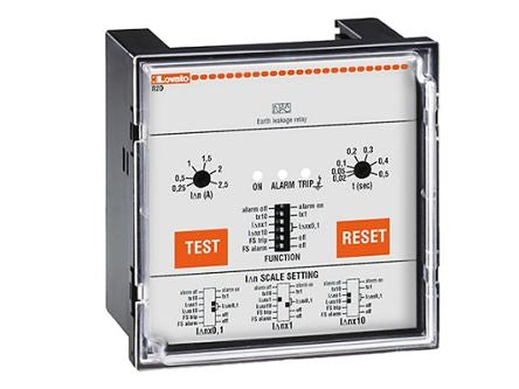 Lovato Earth Leakage Relay, 50 to 60 Hz Frequency, 0.025 to 25 A Leakage, 2 Output