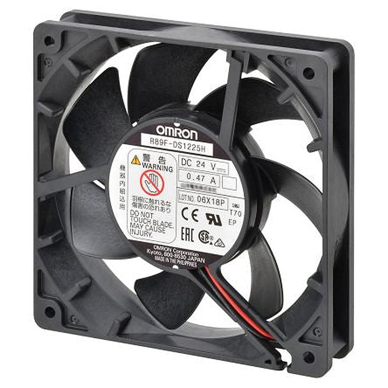 Omron R89F Series Axial Fan, 24V dc, 1.66 m³/min, 3.6 W, 150 mA Max 25 mm 92mm 92 mm