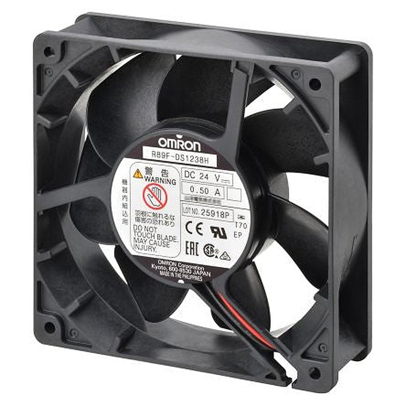 Omron R89F Series Axial Fan, 24V dc, 2.1 m³/min, 2.64 W, 110 mA Max 38 mm 120mm 120 mm