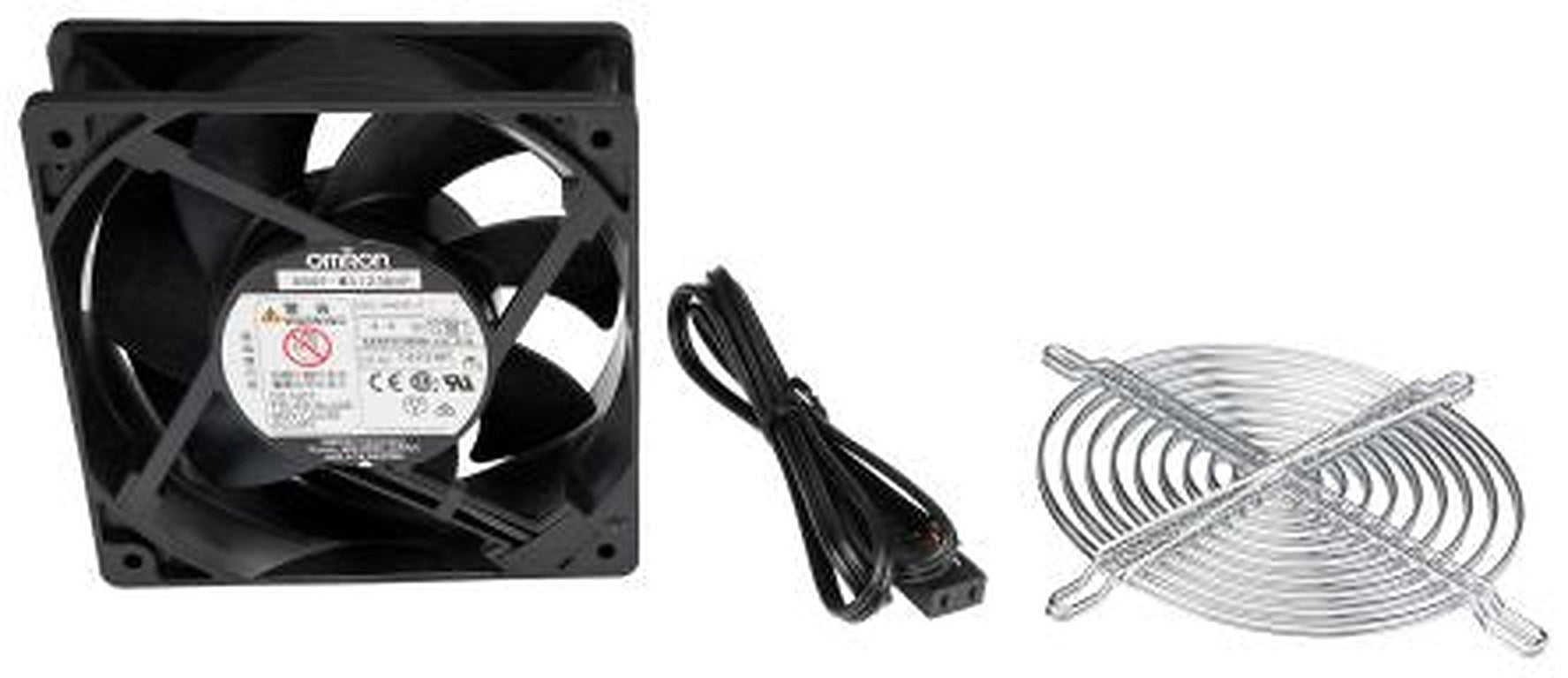 Omron R89F Series Axial Fan, 100V ac, 240 V ac, 3 m³/min, 4.4 W, 80 mA Max 38 mm, 120mm, 120 mm
