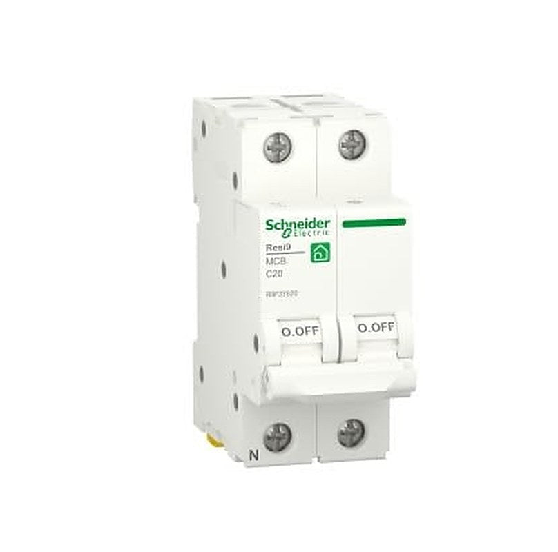 Schneider Electric Resi9 Resi9 Miniature Circuit Breaker, 1-Pole, 20A, Type C, 230V ac AC, 4500 A Breaking Capacity