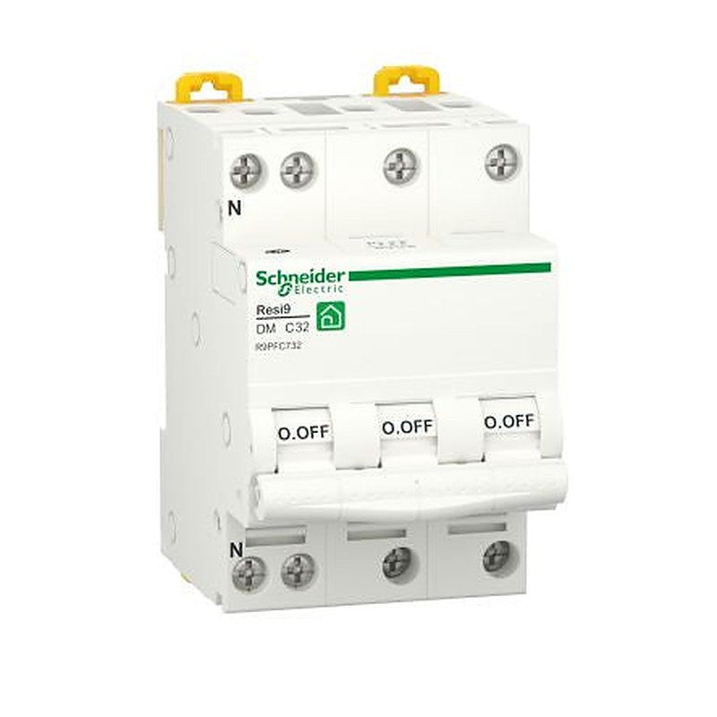 Schneider Electric Resi9 Resi9 Miniature Circuit Breaker, 3-Pole, 32A, C Curve, 400V ac AC, 3000 A Breaking Capacity