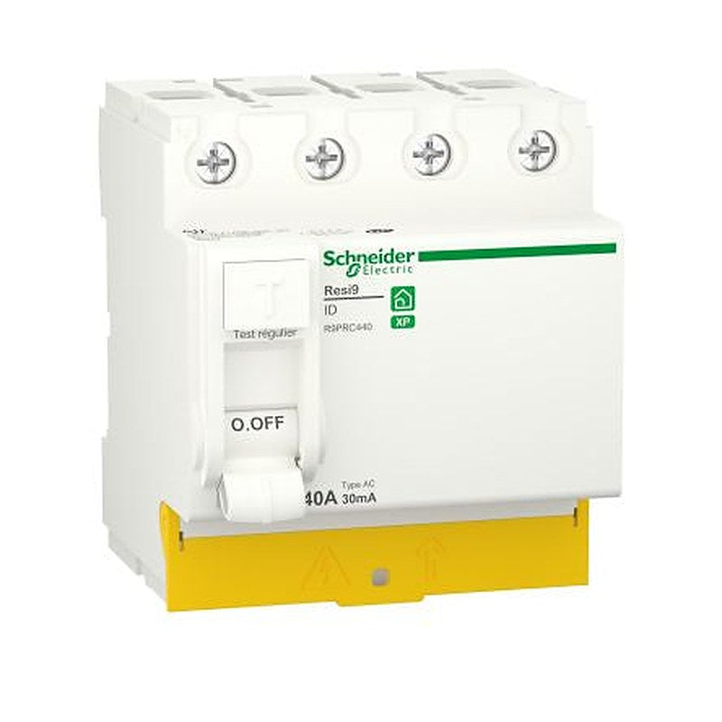 Schneider Electric Resi9 Series Residual Current Circuit Breaker, 40A, 4-Pole, 30 mA, Type AC, 500 A 400V ac