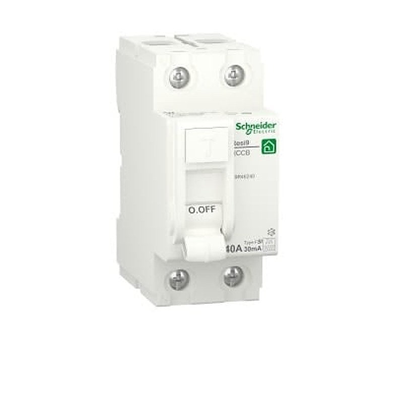 Schneider Electric Resi9 Series Residual Current Circuit Breaker, 40A, 2-Pole, 30 mA, Type F, 4.5 kA 230V ac
