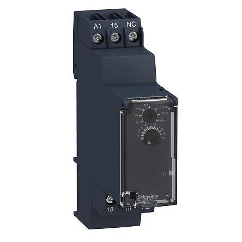 Schneider Electric RE22 Series DIN Rail Timer Relay, 1-Contact, 24 to 240 V dc 24V ac, 240 V ac, 0.05 s to 10 min,