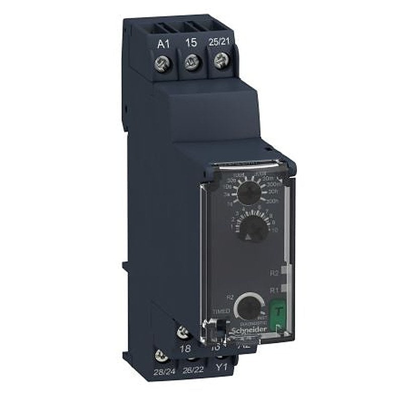 Schneider Electric Harmony Time Series DIN Rail Timer Relay, 2-Contact, 240 V dc 24V ac, 240 V ac, 1-Function, DPDT