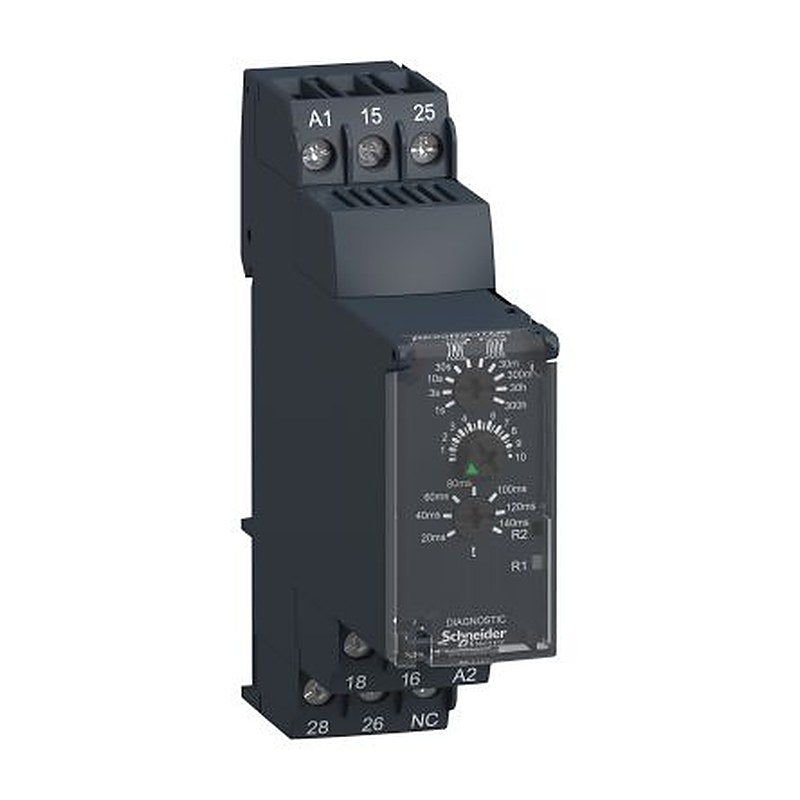 Schneider Electric Harmony Time Series DIN Rail Timer Relay, 2-Contact, 240 V dc 24V ac, 240 V ac, 1-Function, DPDT