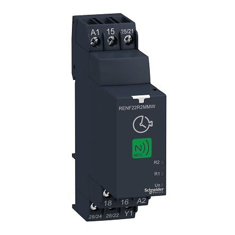 Schneider Electric Harmony Time Series DIN Rail Timer Relay, 2-Contact, 24 to 240 V dc 12V ac, 240 V ac, 0.1 s to 100 h,
