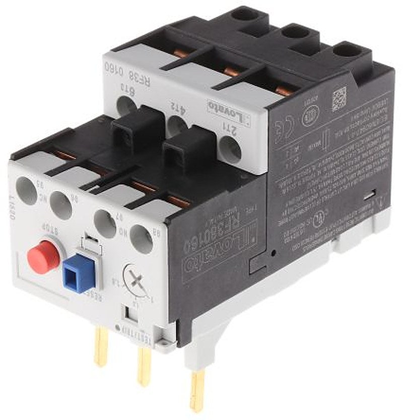 Lovato, RF38 Thermal Overload Relay NO/NC, 1A, 1.6 A F.L.C, 1.6A Contact Rating 3