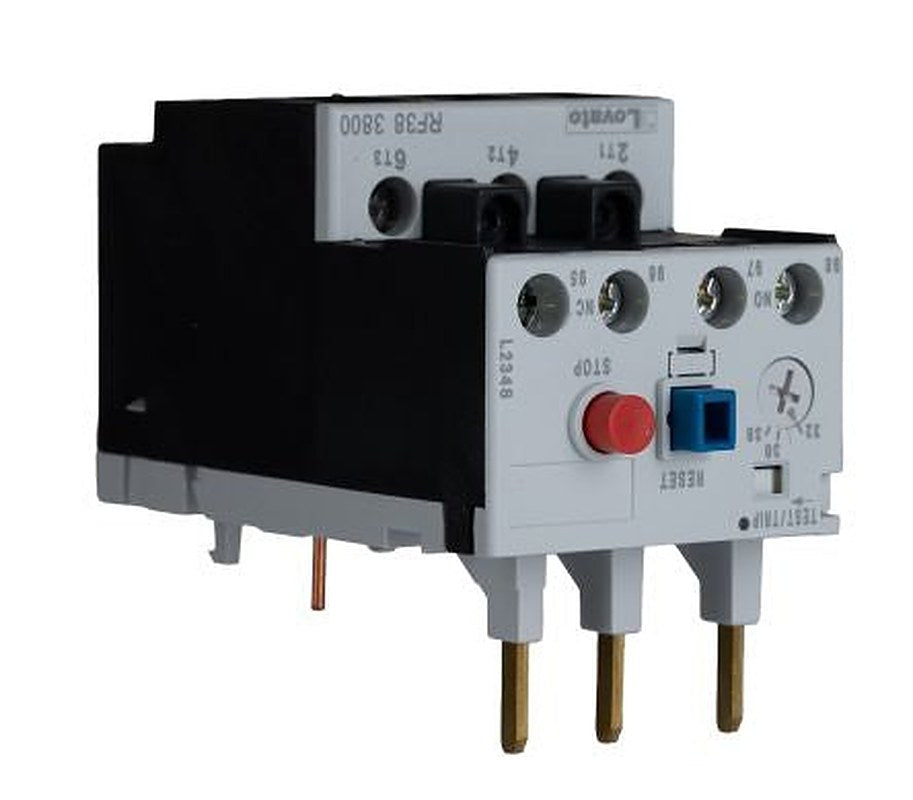 Lovato, RF38 Thermal Overload Relay NO/NC, 32A, 38 A F.L.C, 38A Contact Rating 3